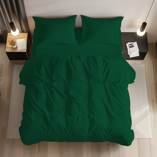 800 TC Emerald Green Bedsheet (Set of 3 + 2 free products)