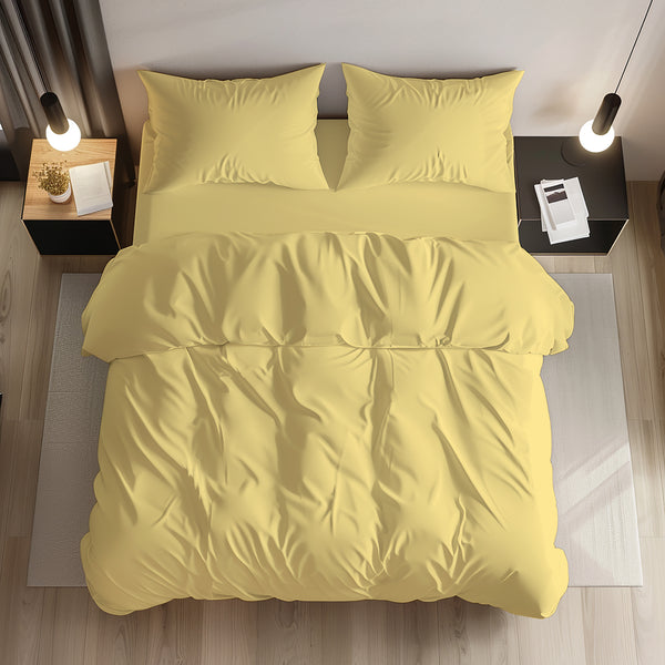 Lemon Yellow Bedsheet (Set of 3 + 2 free products)