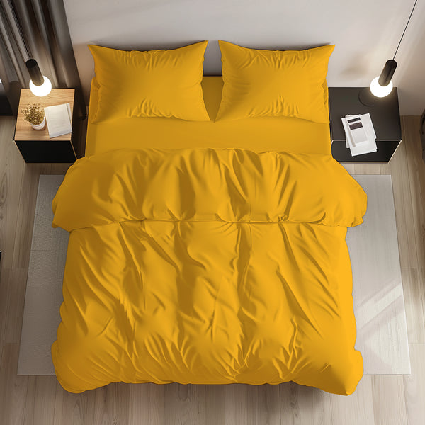 Mustard Yellow Bedsheet (Set of 3 + 2 free products)