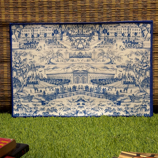 Countryside couples Dining Table Mat & Runner Set (Blue)